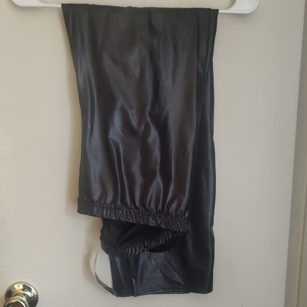 Black Satin Pants